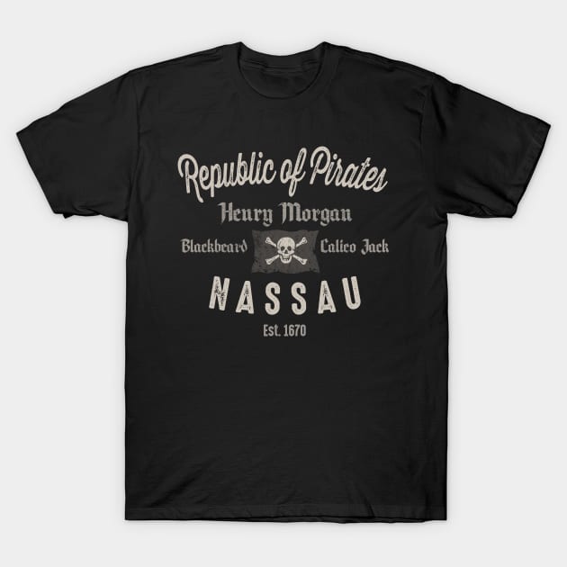 Republic Of Pirates Nassau Cool Vintage T-Shirt by Designkix